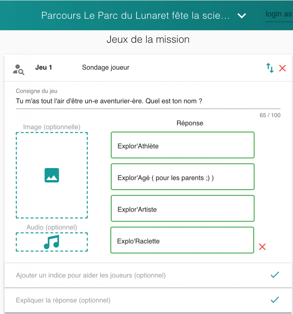 Nouveautés Studio  : Possibilité de mettre les jeux dans l'ordre que l'on souhaite 